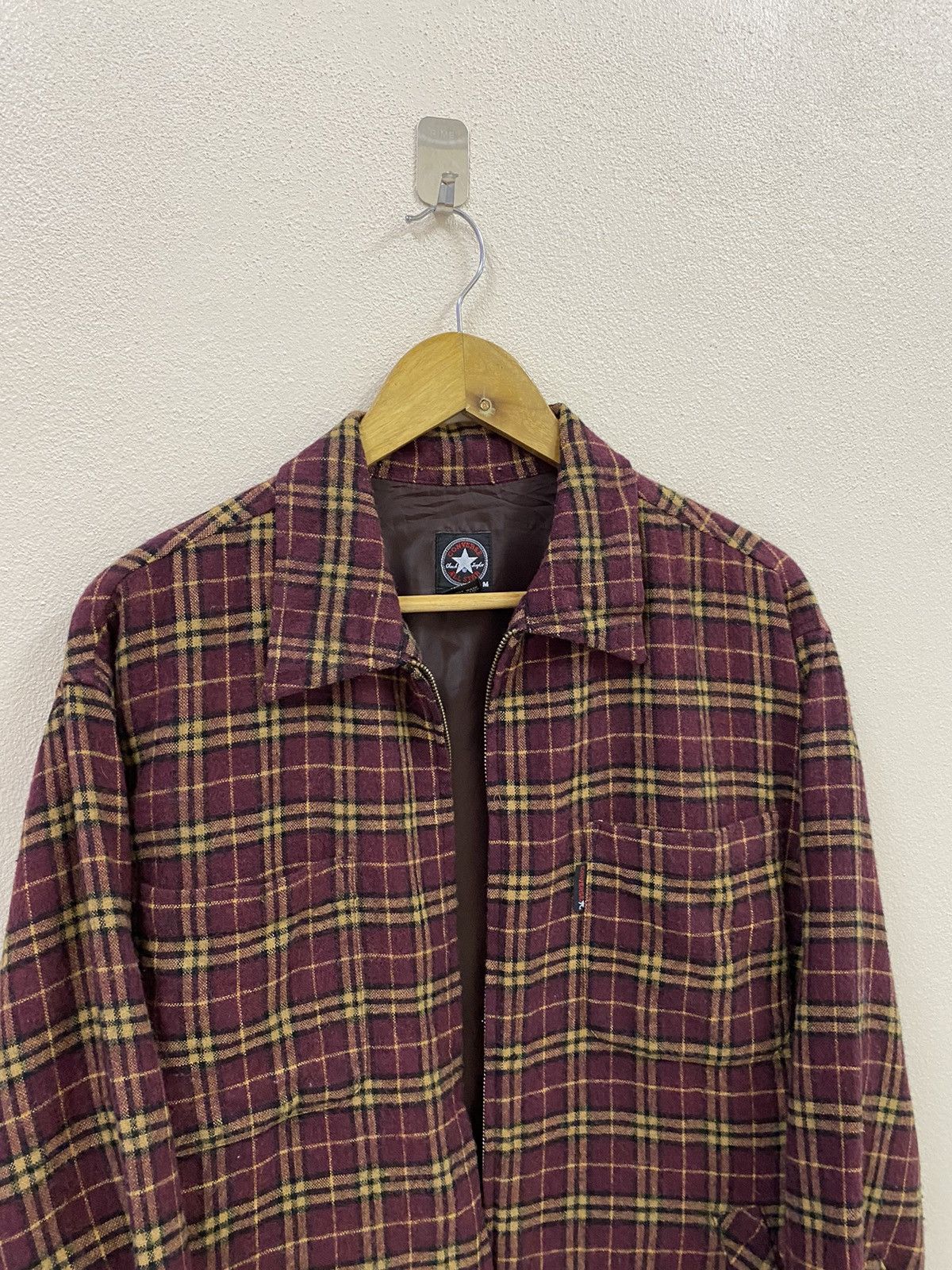 Converse × Vintage Vtg Converse Wool Plaid Jacket Size US M / EU 48-50 / 2 - 2 Thumbnail