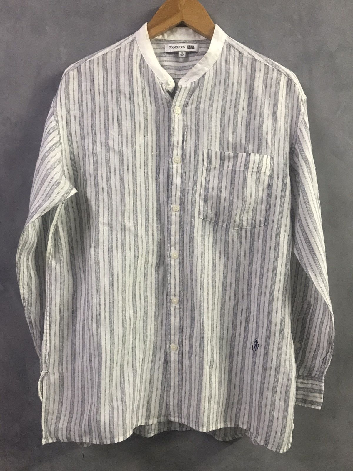 JW Anderson × Uniqlo J.W Anderson x Uniqlo Stripes Mandarin Collar Button Shirt Size US M / EU 48-50 / 2 - 1 Thumbnail