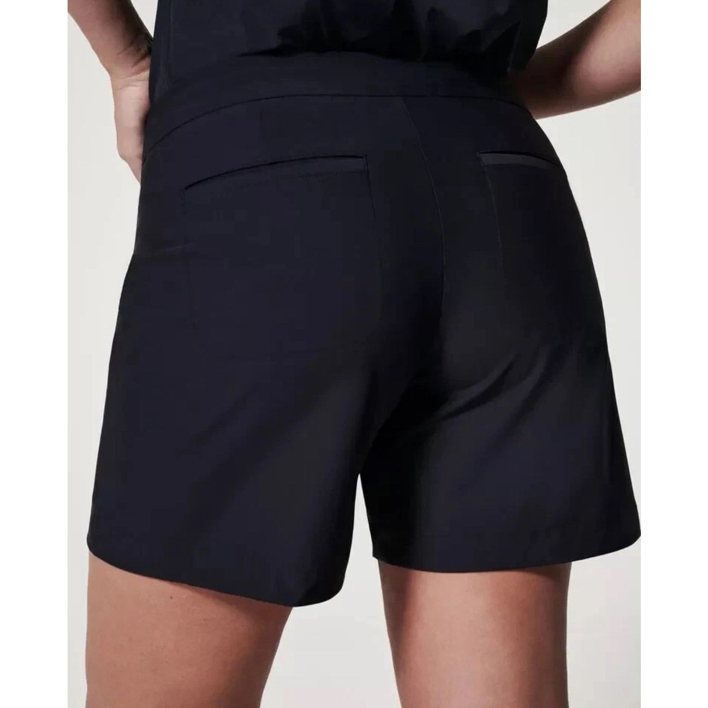 Spanx NWT SPANX Black 6" SUNSHINE Pull On SKORTS Womens LARGE Size 32" / US 10 / IT 46 - 3 Thumbnail