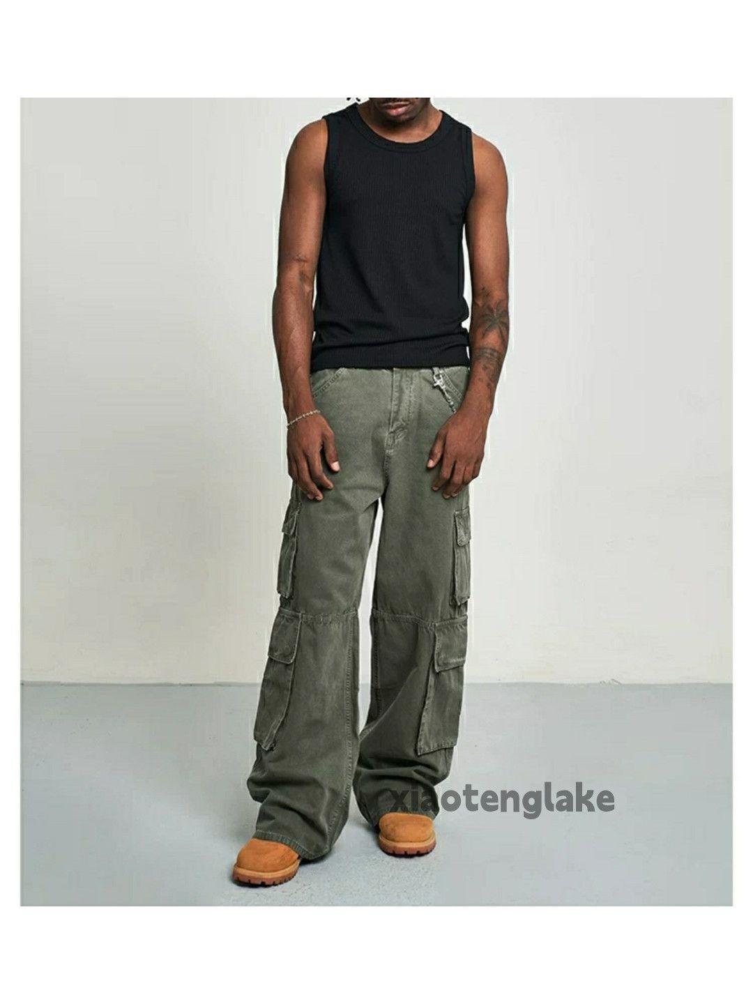 Designer × Vintage washed faded cleanfit yuppie loose baggy cargo pants Size US 28 / EU 44 - 2 Thumbnail