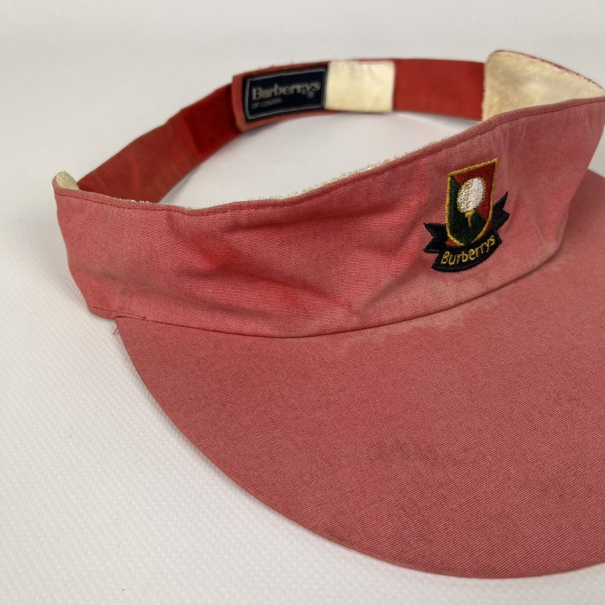 Burberry Vintage Burberrys of England Burberry Golf Visor Cap Red Top Size ONE SIZE - 7 Thumbnail