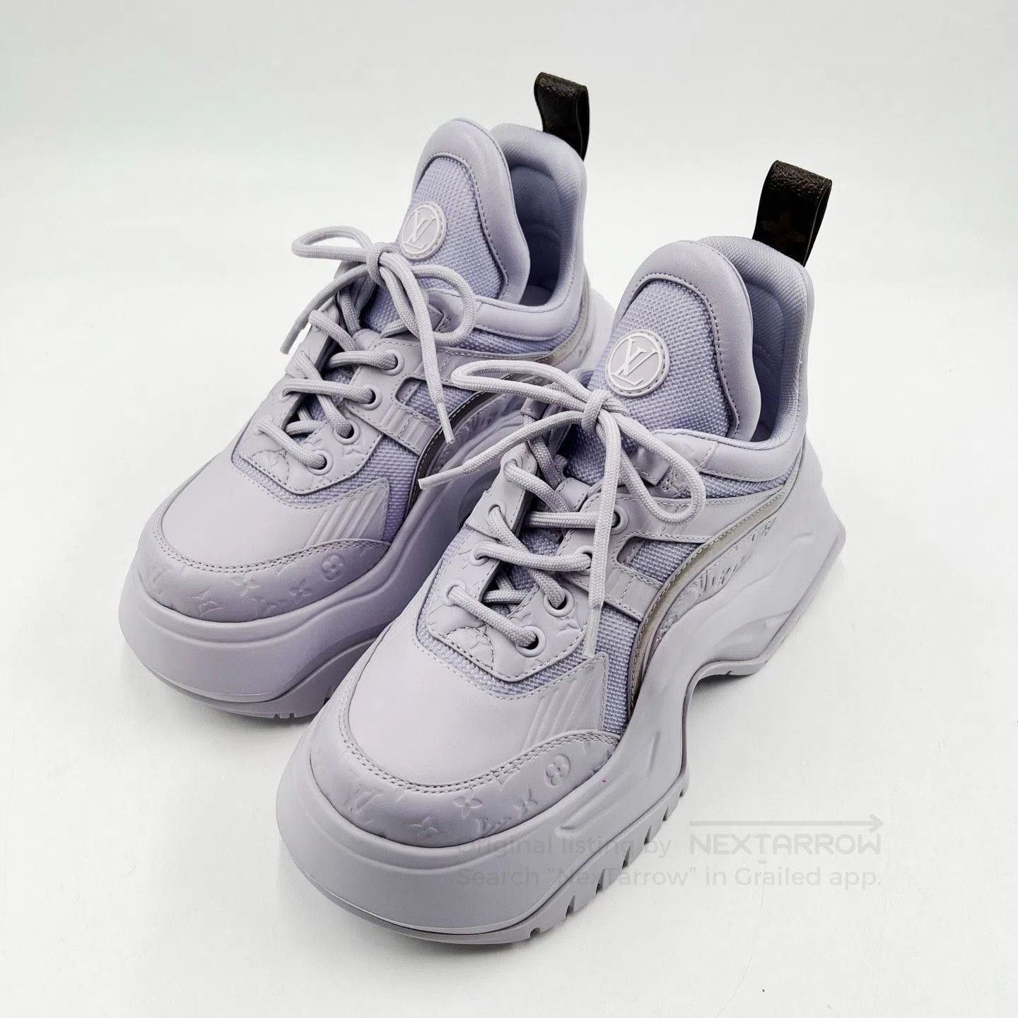 Louis Vuitton LV Purple Archlight2.0 Leather Platform Sneakers. Size US 4 / IT 34 - 1 Thumbnail