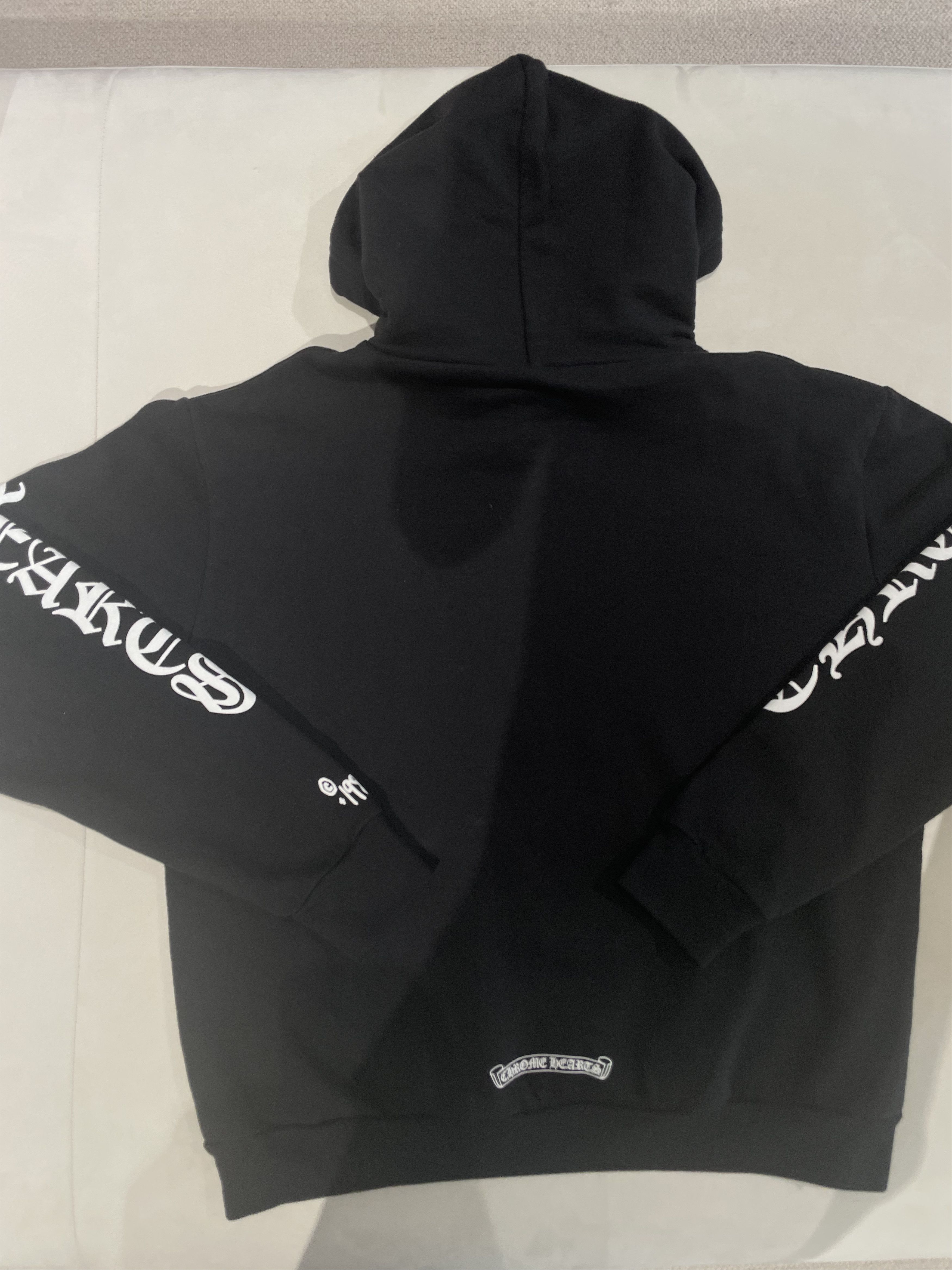 Chrome Hearts Chrome Hearts 1988 Vertical Logo Black Pullover Hoodie Size S / US 4 / IT 40 - 5 Thumbnail