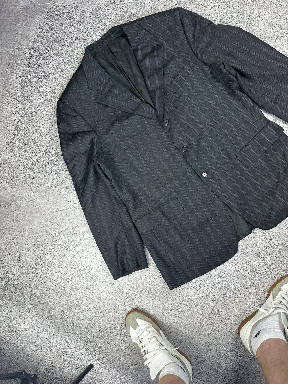 If Six Was Nine Mabro Uomo Loro Piana Wool Pinstripe Blazer 42R Old Money Size 42R - 3 Thumbnail