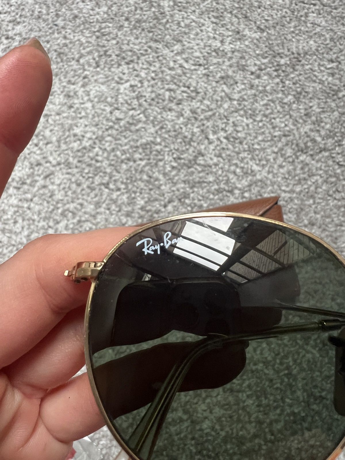 RayBan Ray ban round sunglasses in gold Size ONE SIZE - 6 Thumbnail