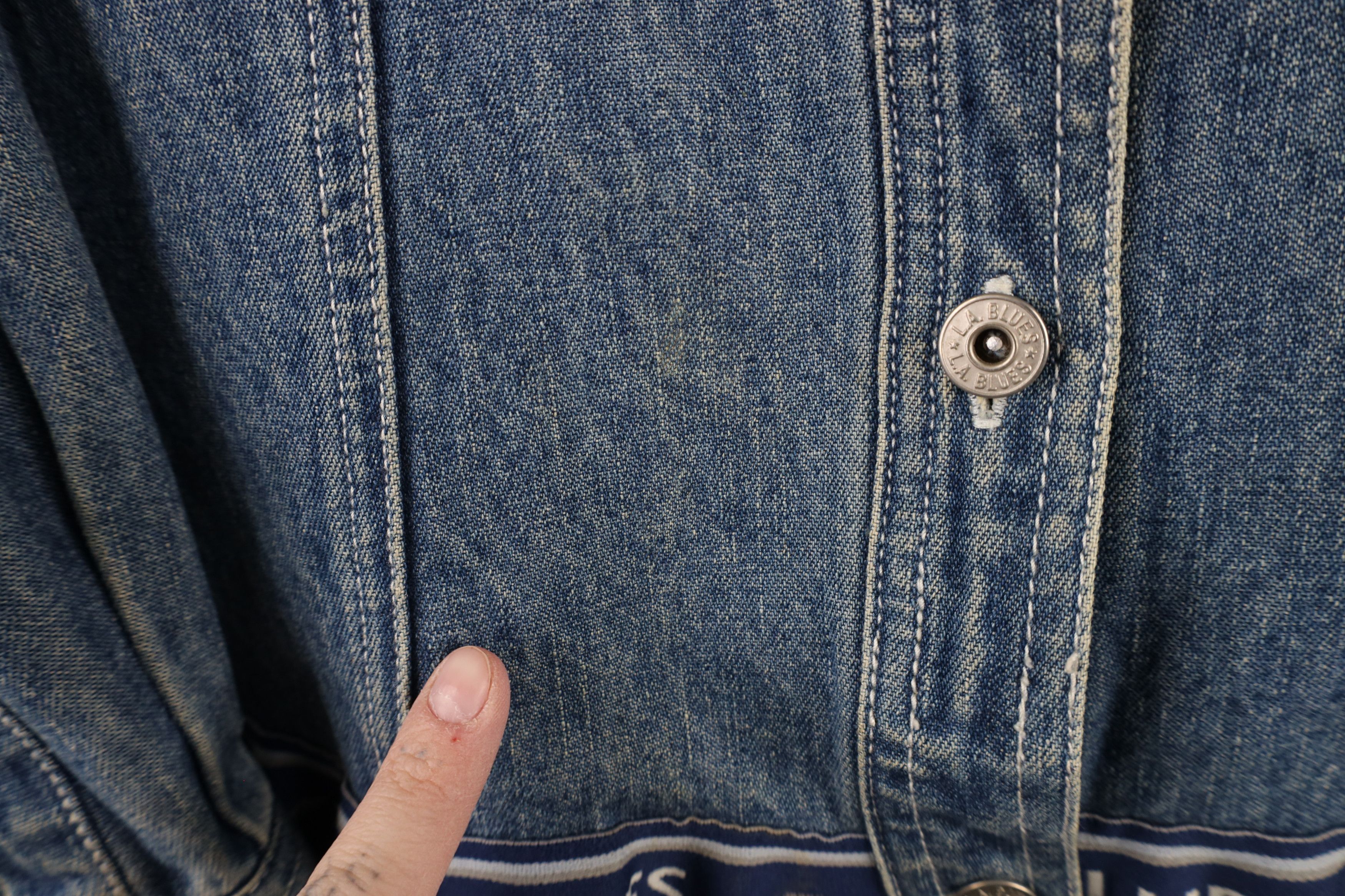 Vintage Vintage 90s Y2K LA Blues Babydoll Denim Trucker Jacket Size L / US 10 / IT 46 - 5 Thumbnail