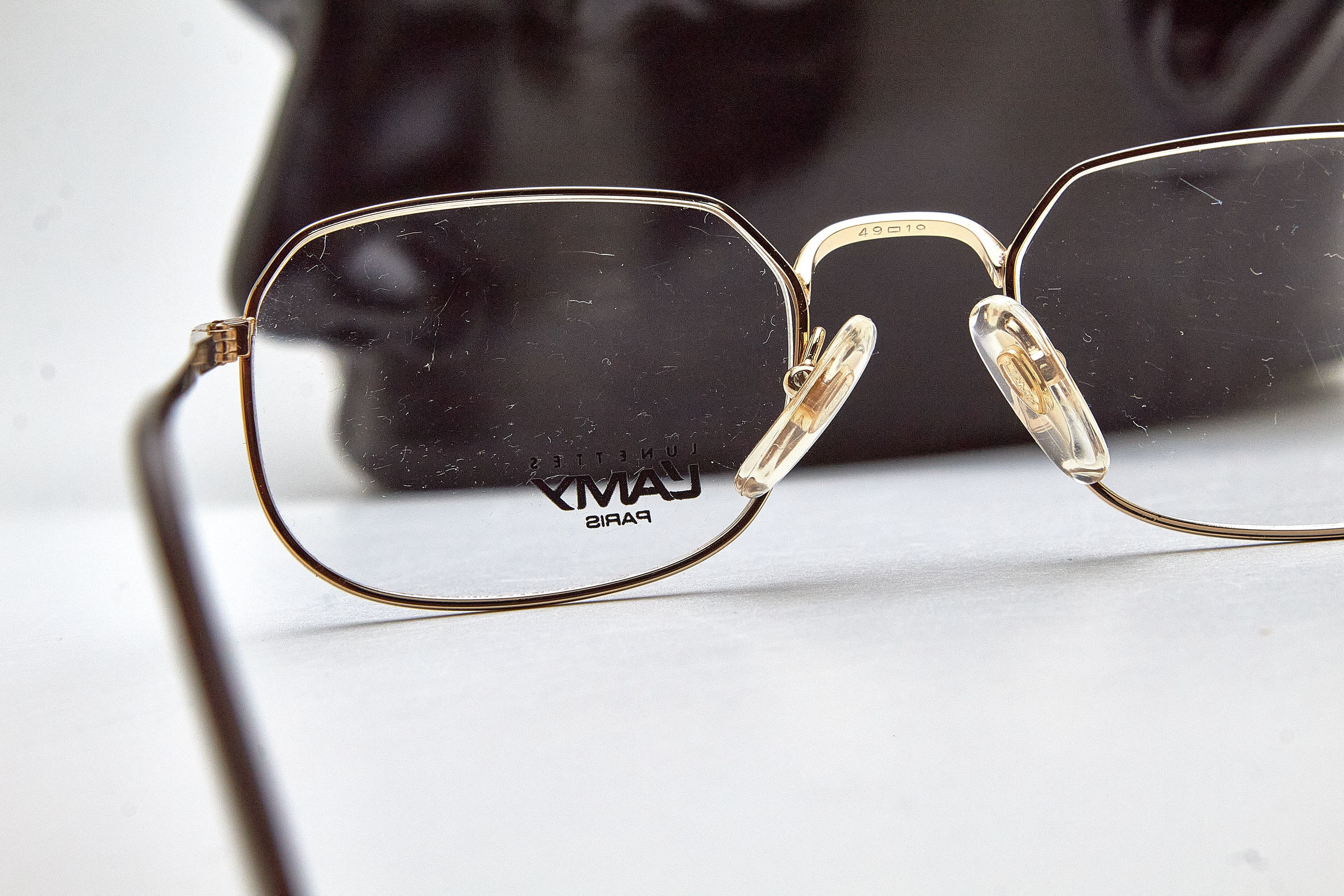 Vintage Old Money L'AMY Gold Tortoise Rectangular Quiet Lux Specs Size ONE SIZE - 9 Thumbnail