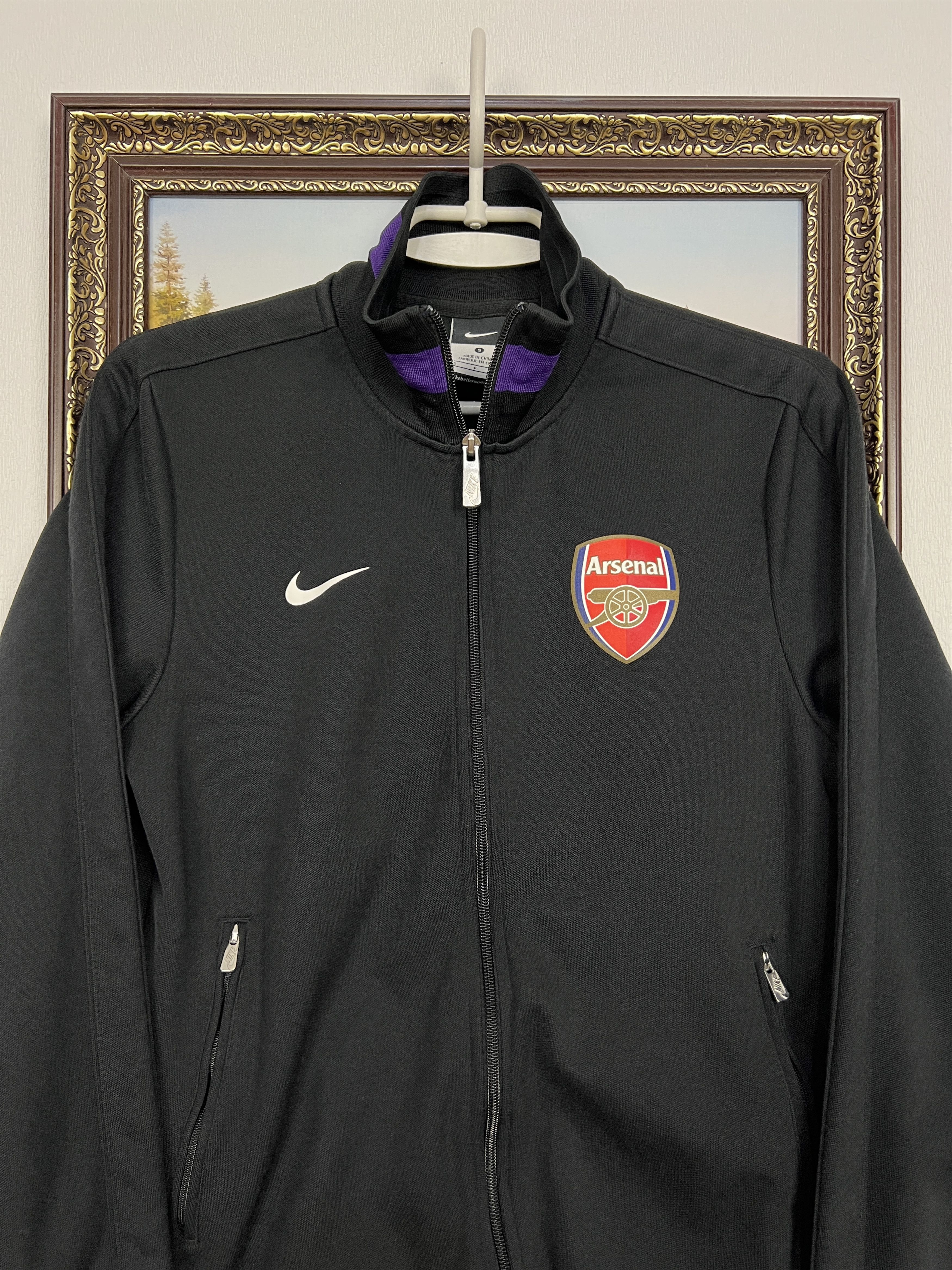 Nike Nike Arsenal Football Black Jacket Soccer Track Top Gunners Size US S / EU 44-46 / 1 - 2 Thumbnail