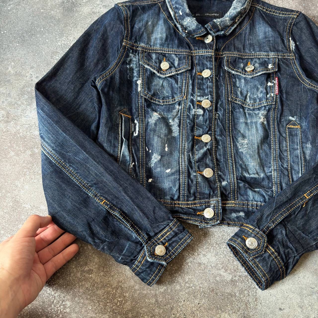 Dsquared2 Dsquared2 Distressed Washed Denim Jacket Size M / US 6-8 / IT 42-44 - 9 Thumbnail