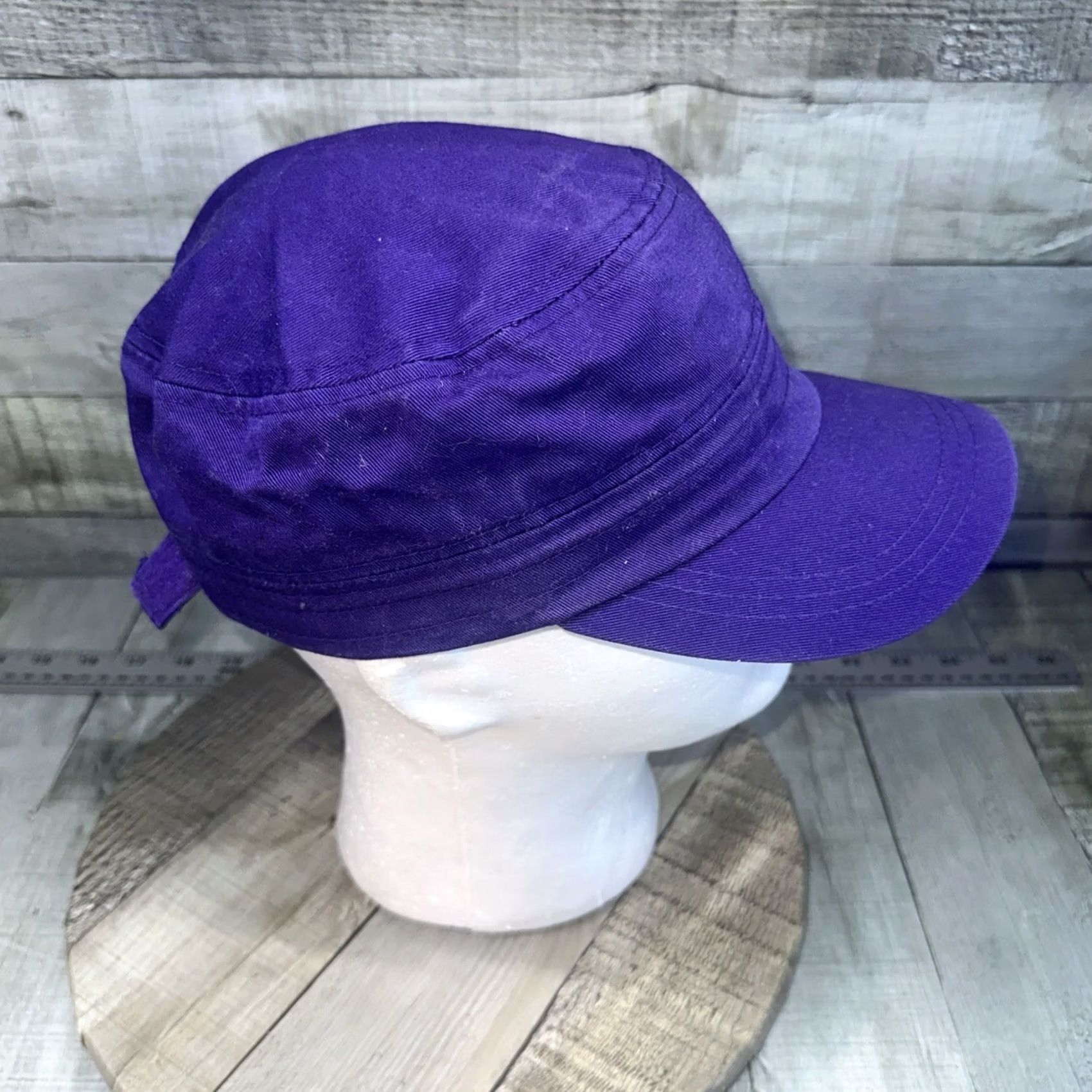 Vintage Purple Hat Unbranded Military One Size Men Purple Hat Leaver Logr Size ONE SIZE - 4 Thumbnail