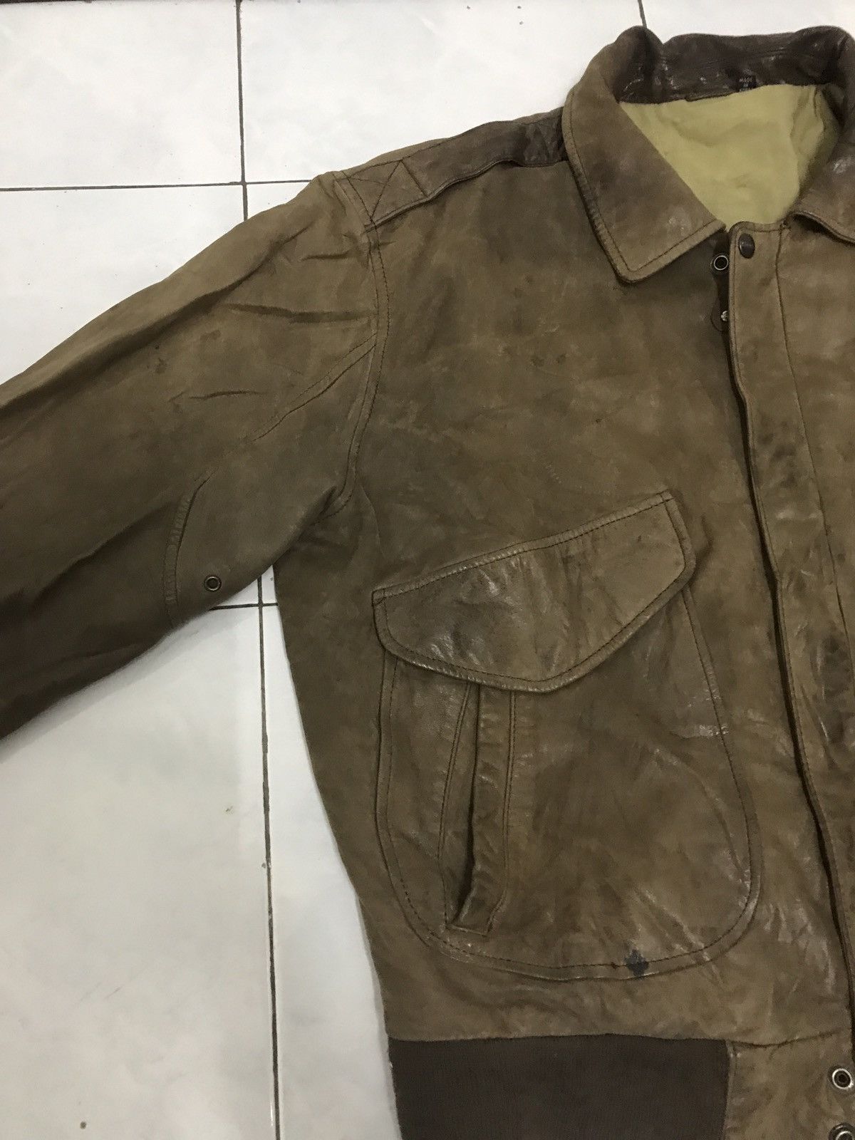 Vintage Mirage leather military jacket