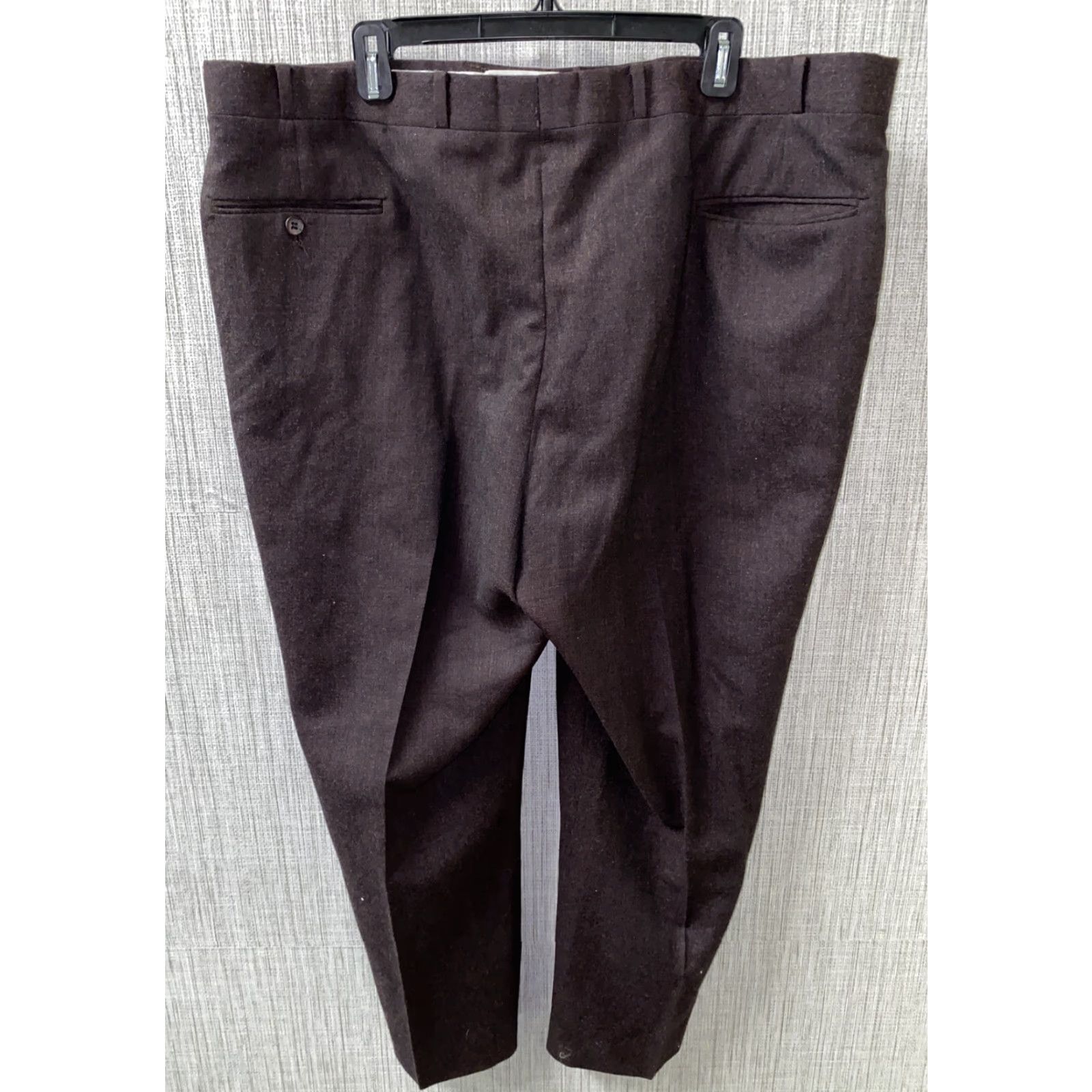 Vintage Jaymar Mens Brown Wool Pleated Dress Pants Size 44 X 27 Size US 44 / EU 60 - 3 Thumbnail