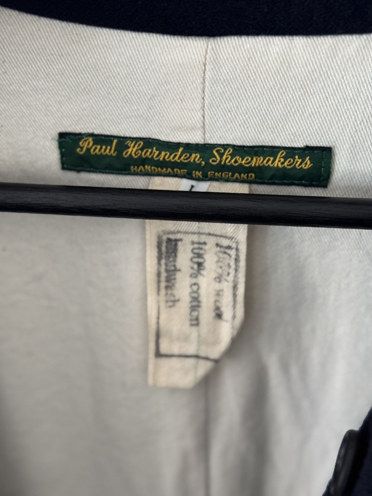 Paul Harnden Shoemakers Paul Harnden Two Tone Navy Wool Double Breasted Jacket Size US L / EU 52-54 / 3 - 6 Thumbnail