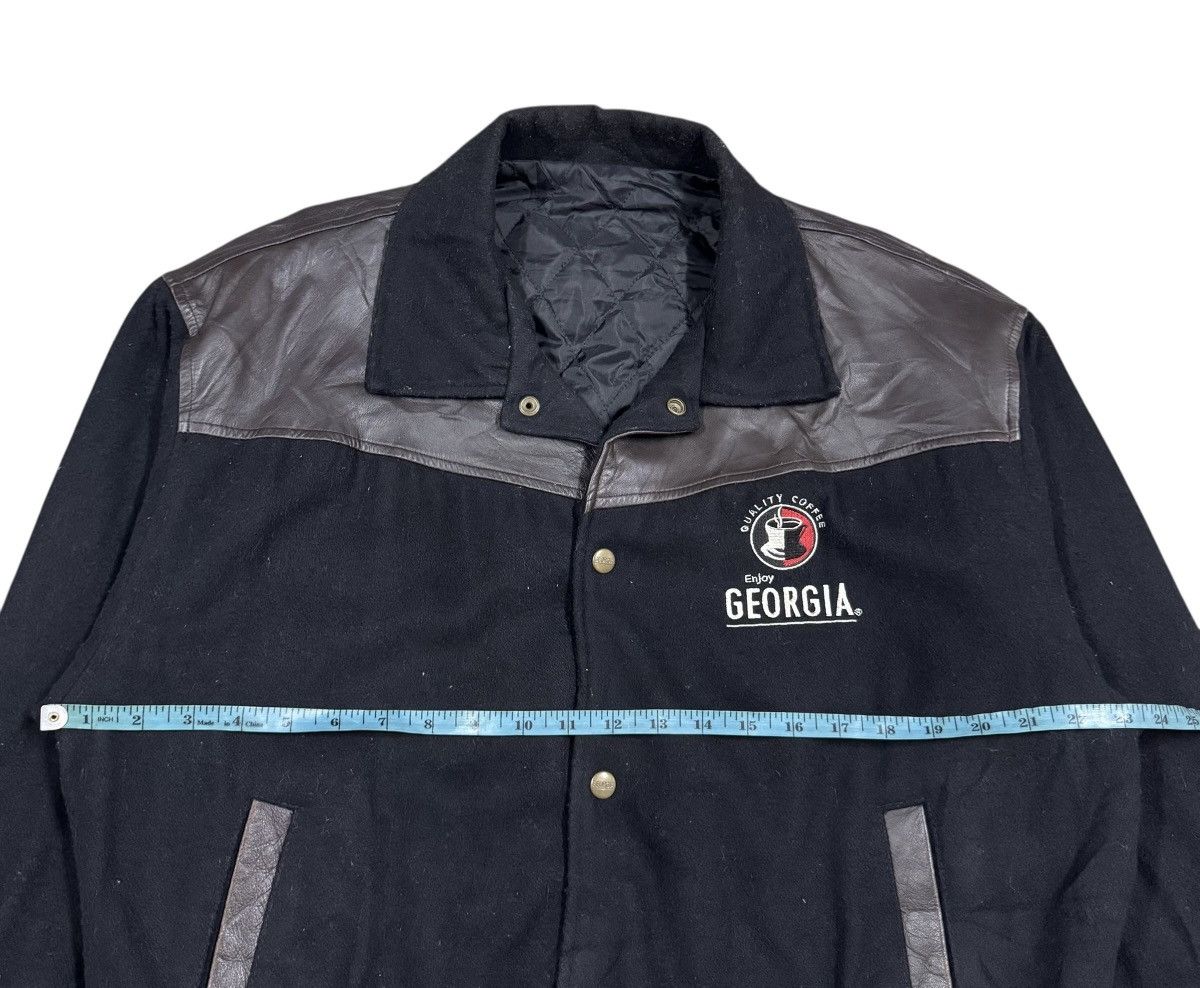 Vintage Vtg🔥90’s Georgia Coffee Varsity Leather/Wool Jacket Size US L / EU 52-54 / 3 - 16 Thumbnail