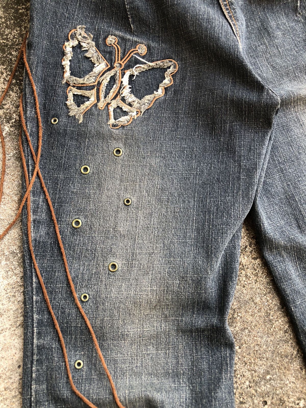 Japanese Brand Vintage Egoist Japanese Flared Denim Distressed Y2k Punk Size 28" / US 6 / IT 42 - 17 Thumbnail