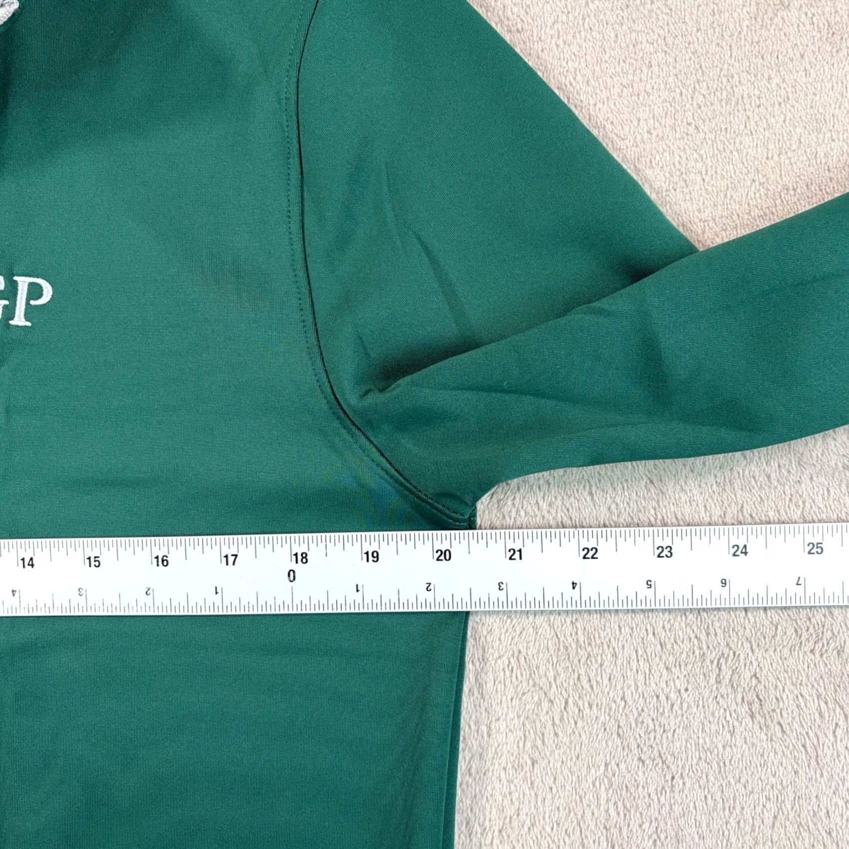 johnnie-O Johnnie-O Diaz Performance 1/4 Golf Pullover Men Small Green Corp Logo NWOT Shirt, Mens, Golf, Preppy, 1/4 Zip, Mock Neck, Long Sleeve, Solid Green Size US S / EU 44-46 / 1 - 7 Thumbnail