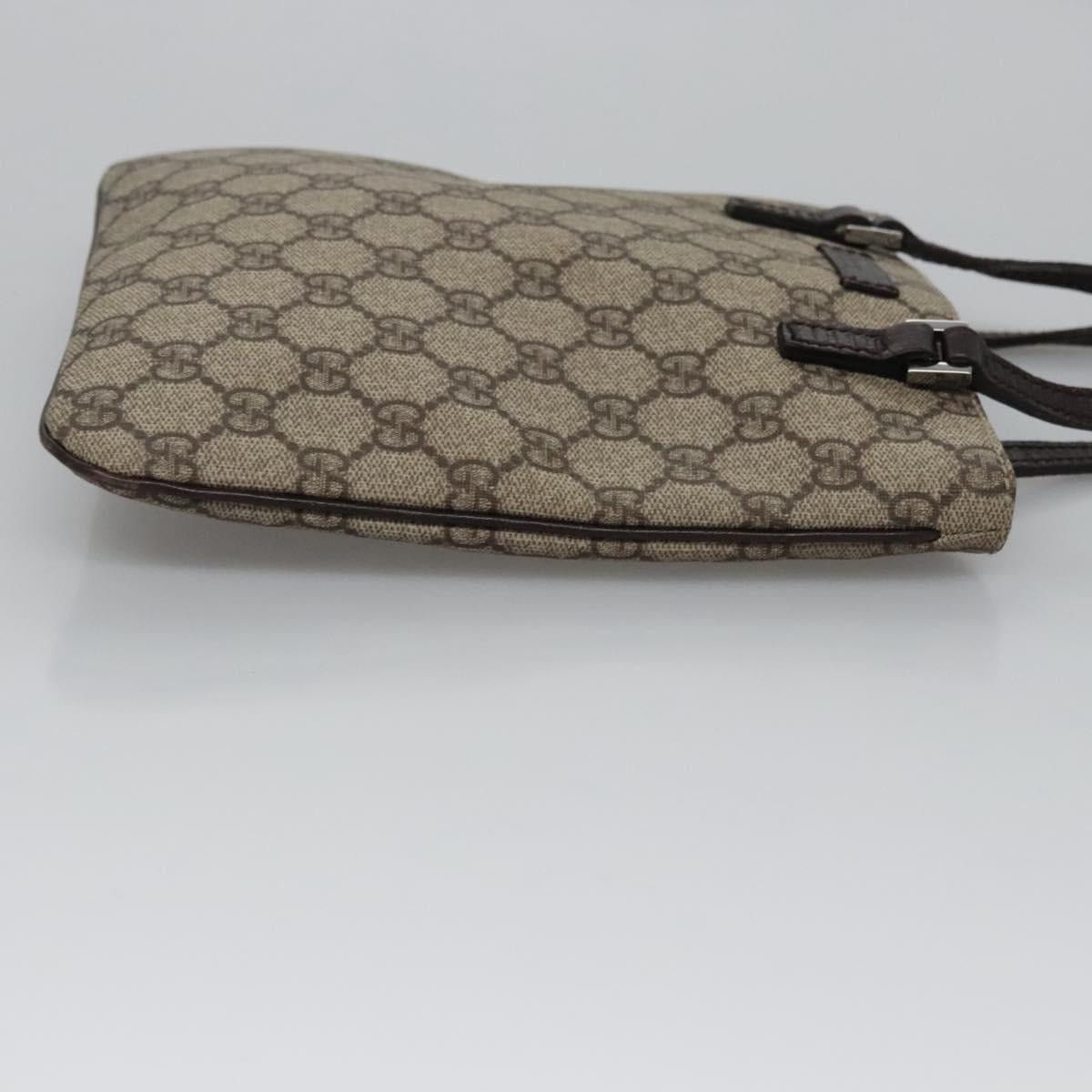 Gucci GUCCI GG Supreme Hand Bag Pvc Leather Beige Silver Size ONE SIZE - 4 Thumbnail