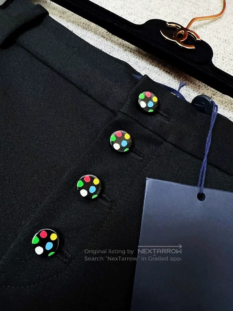 Louis Vuitton Louis Vuitton Yayoi Kusama Co-branded Black Wide Leg Pants Size US 34 / EU 50 - 5 Thumbnail