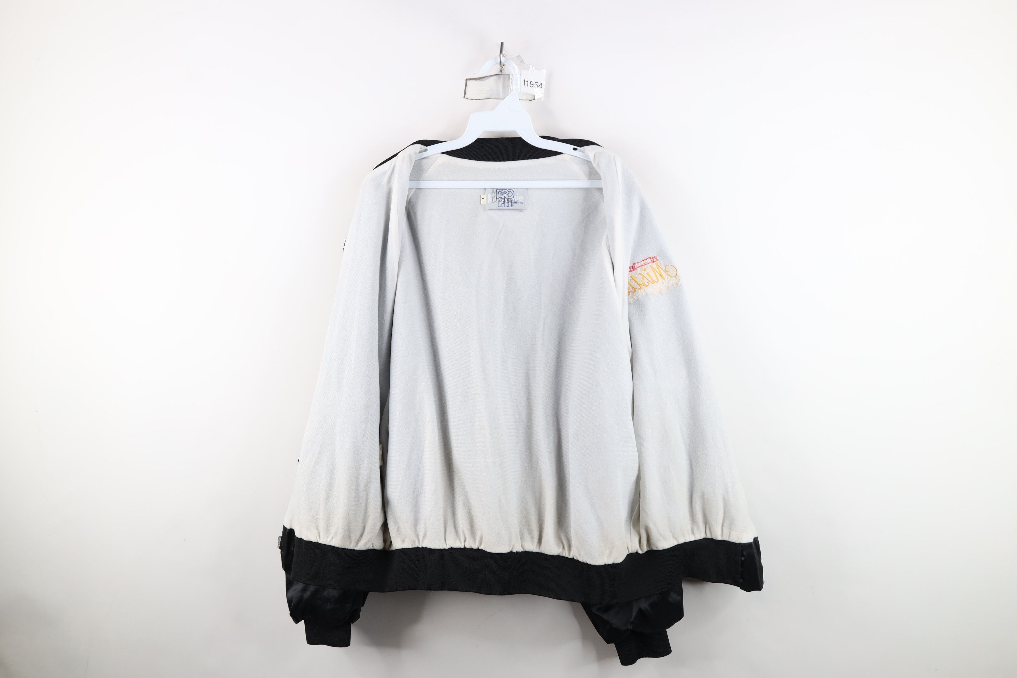 Vintage Vintage 80s Streetwear Lined Satin Bomber Jacket Black USA Size US XL / EU 56 / 4 - 9 Thumbnail