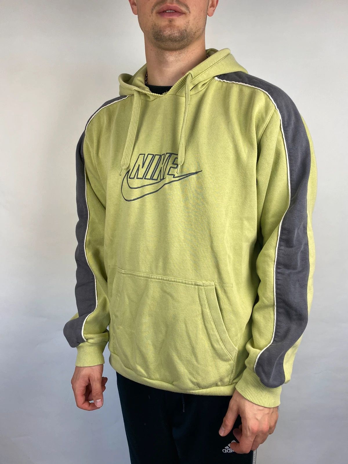 Nike × Vintage nike hooded sweatshirt green y2k sports Size US L / EU 52-54 / 3 - 1 Thumbnail