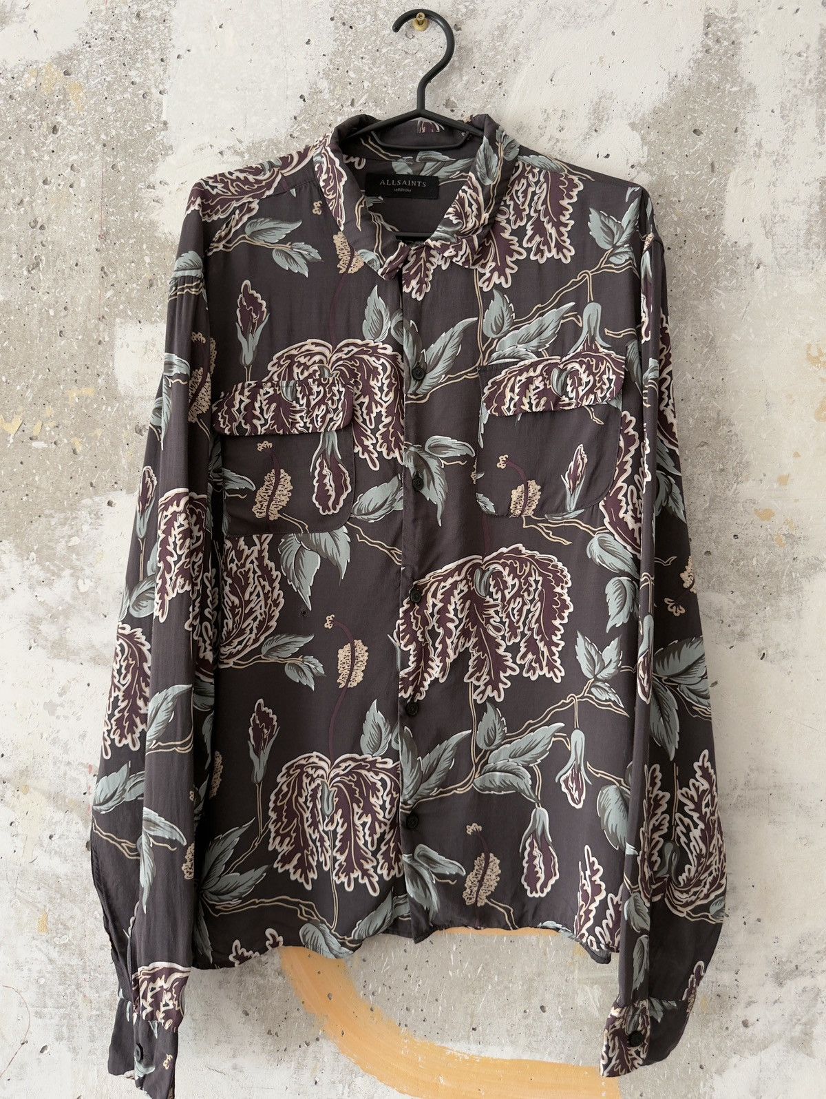 Allsaints Allsaints Peoria Floral Viscose Long Sleeve T-Shirt Size M Size US M / EU 48-50 / 2 - 7 Thumbnail