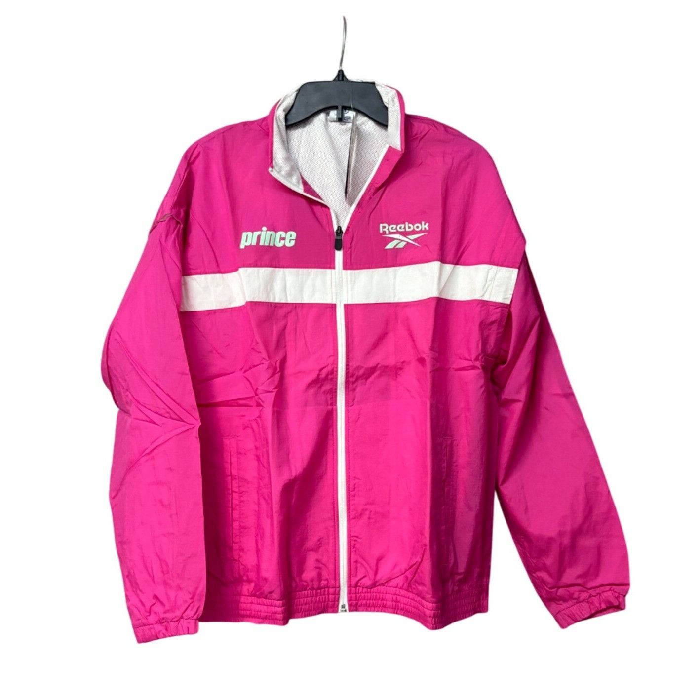 Reebok $100.00 Reebok Unisex Prince Jacket In Rose Rage, Sz. M Size M / US 6-8 / IT 42-44 - 3 Thumbnail