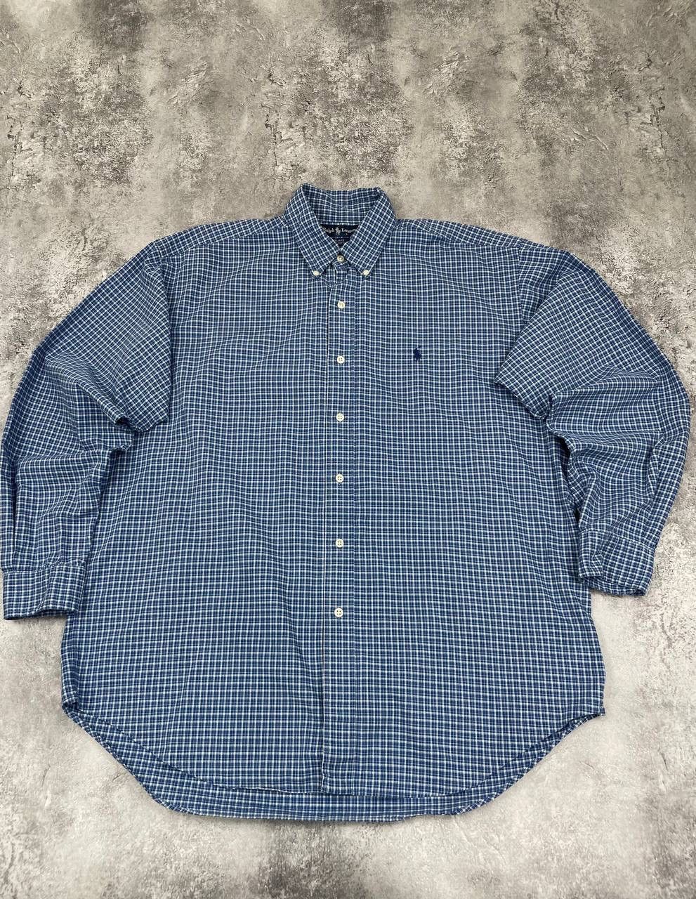 Ralph Lauren Ralph Lauren Men Cotton Shirt Button Down Check Blue White Size US L / EU 52-54 / 3 - 1 Thumbnail