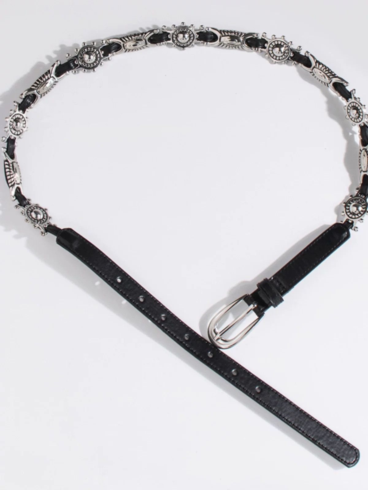 Japanese Brand × Vintage Retro punk rock multi pendant faux leather belt Size ONE SIZE - 5 Thumbnail