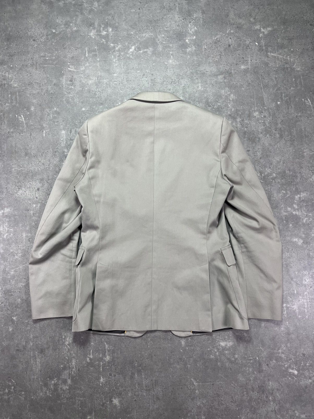 Gucci Gucci Ivory Pocket Logo Heavy Cotton Twill Blazer Jacket 52 Size 52R - 2 Thumbnail