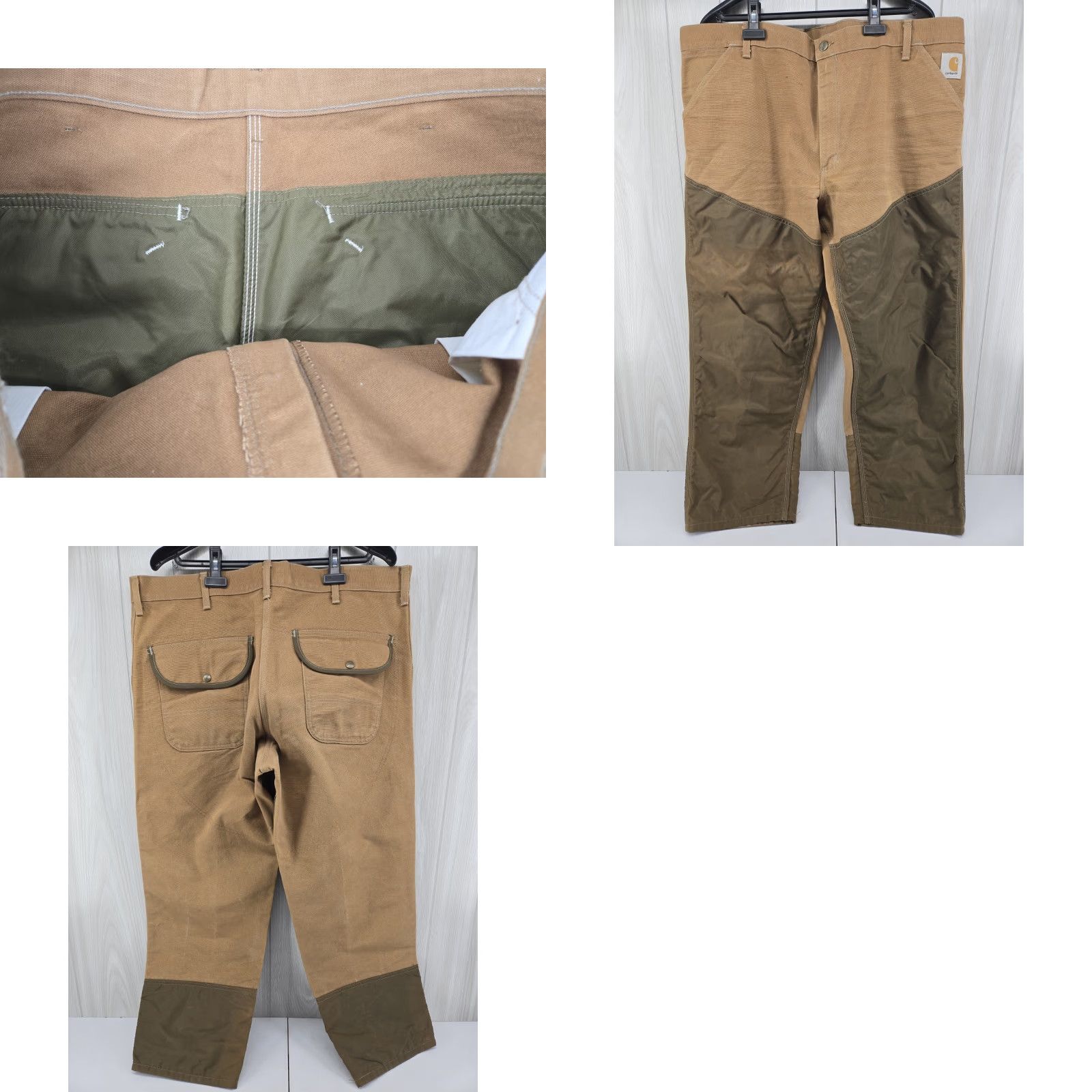 Carhartt VINTAGE Carhartt Brush Pants Mens Pants 41x30 Brown Canvas 41 30 Inseam Regular Distressed WU256 USA Cowboy Horse Workwear 90s Size US 41 - 9 Thumbnail