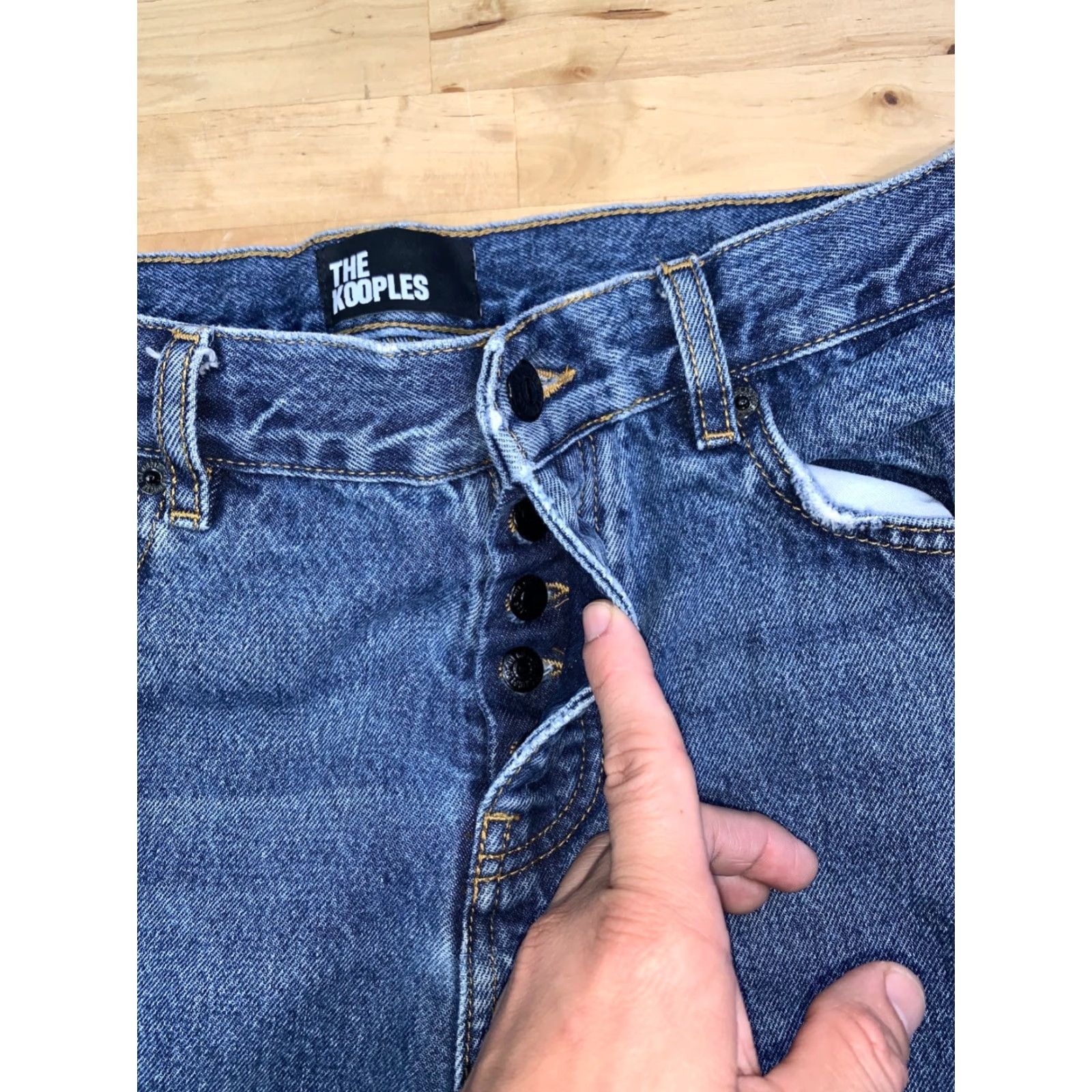 The Kooples The Kooples Jeans Men 32x32 Blue Denim Straight Slim Button Fly 5-Pocket Design Vintage: No, Regular: Men, 32in Inseam Size US 32 / EU 48 - 4 Thumbnail