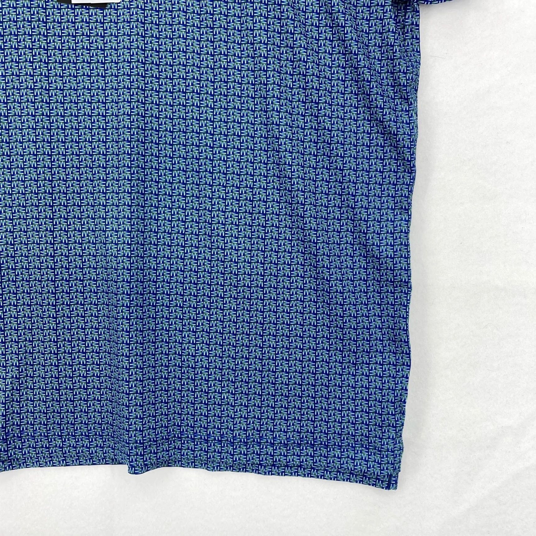 Vintage Chase 54 Polo Golf Shirt Mens XL Blue Geometric Print DryFuze Performance Stylus Size US XL / EU 56 / 4 - 4 Thumbnail