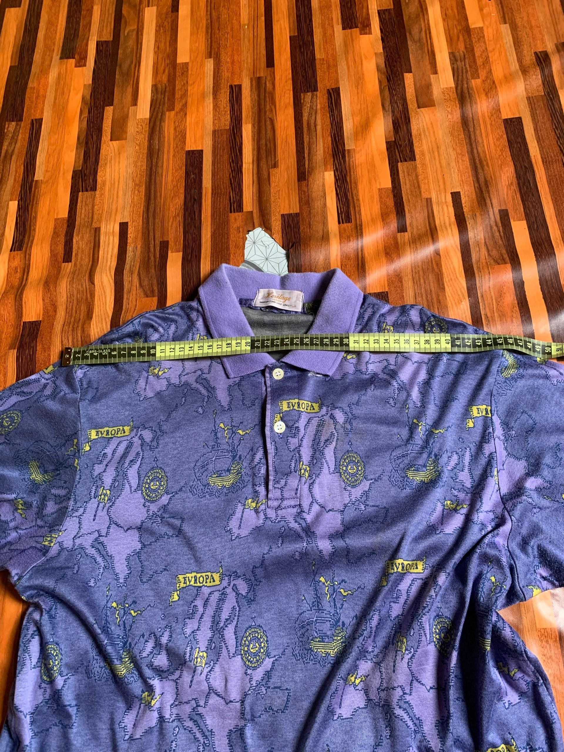 Vintage E3-03 single stich golf HOMME WORLD MAP made in japan Size US L / EU 52-54 / 3 - 6 Thumbnail