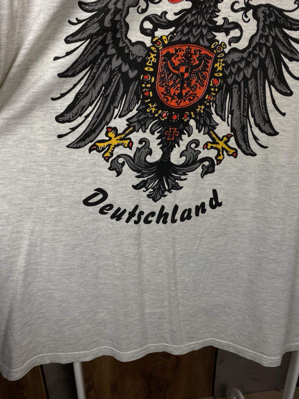 Vintage 🦅Vintage 90s T-Shirt Deutschland VTG Eagle Football Tee 🦅 Size US XXL / EU 58 / 5 - 6 Thumbnail