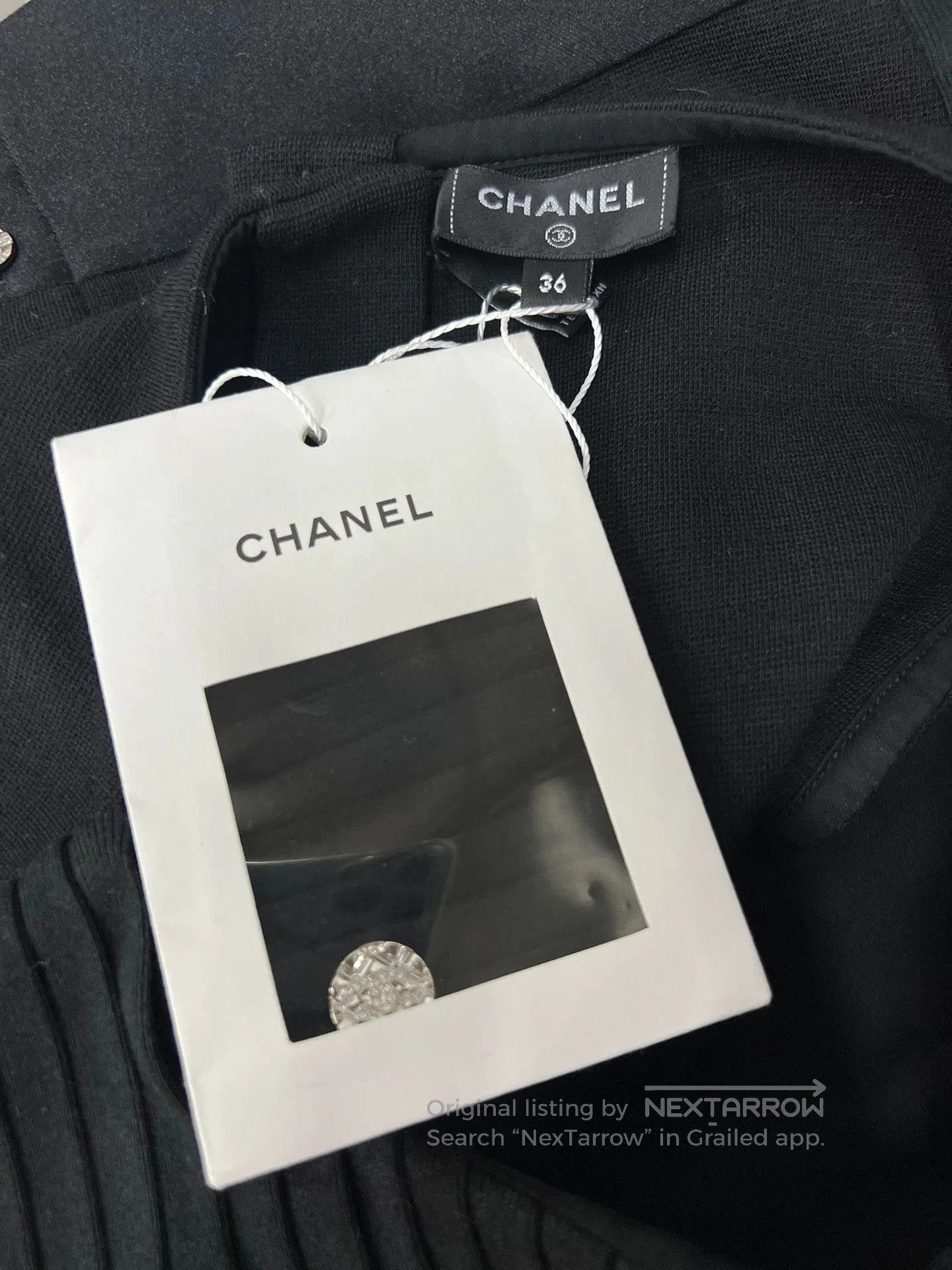 Chanel Chanel Black Pearl Crystal Logo Vest. Size M / US 6-8 / IT 42-44 - 4 Thumbnail