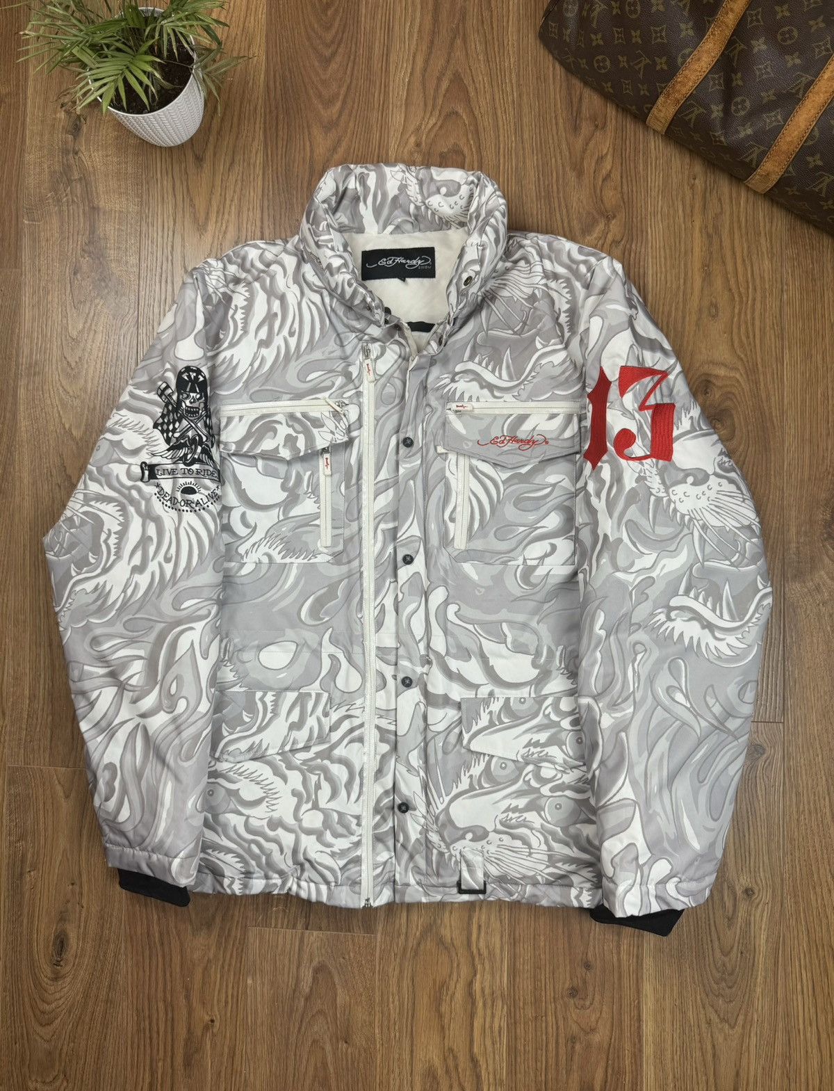 Ed Hardy Winter ski down jacket Ed Hardy Recco original outdoors item Size US XL / EU 56 / 4 - 2 Thumbnail