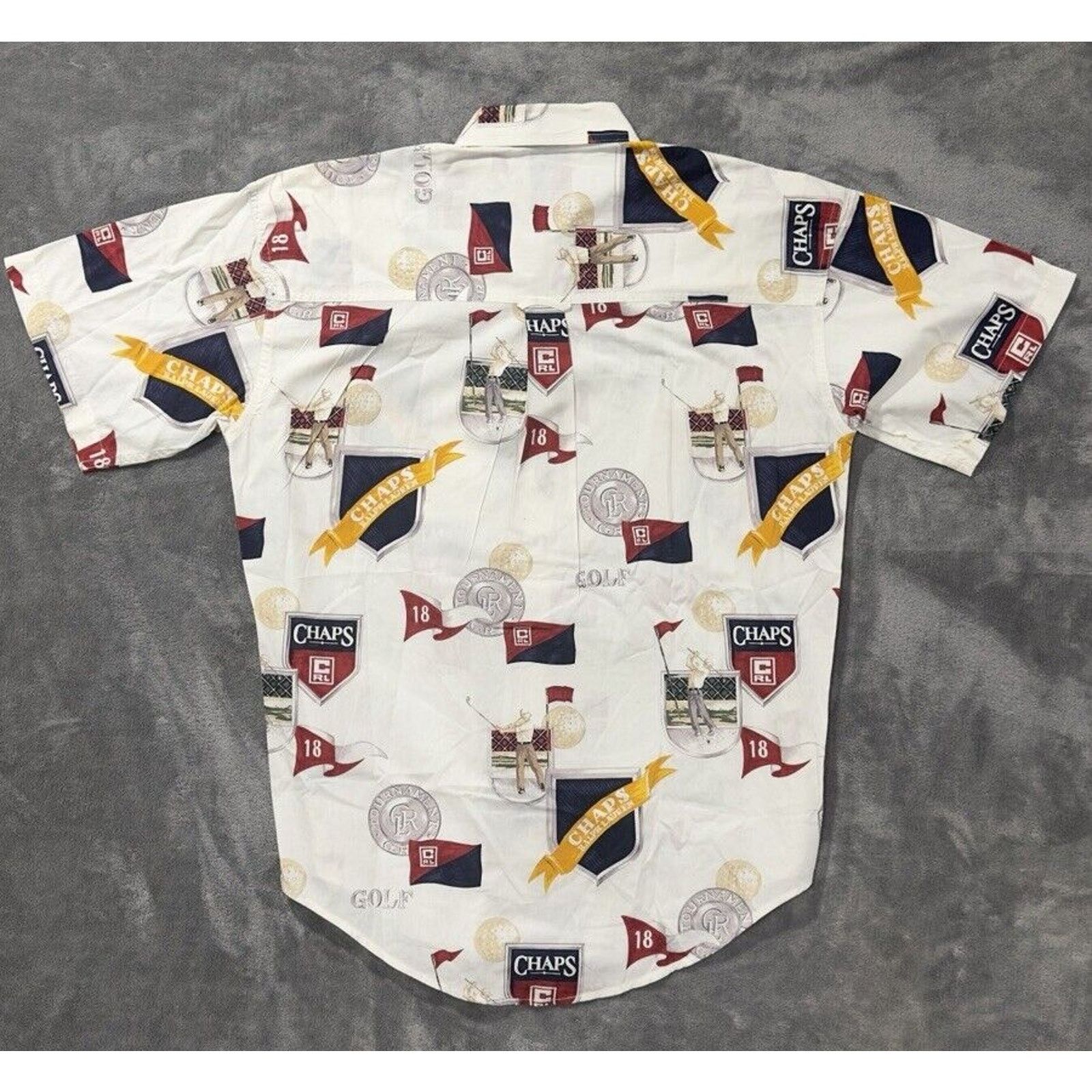 Ralph Lauren Vtg Chaps Ralph Lauren Mens M 80's Golf Print Button Down Size US M / EU 48-50 / 2 - 2 Thumbnail