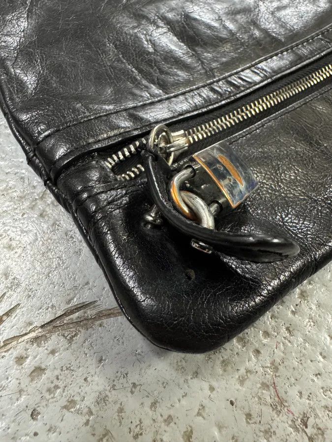 Designer × Dolce & Gabbana × Vintage 2000s Dolce & Gabbana Padlock Black Leather Shoulder Bag Size ONE SIZE - 8 Thumbnail
