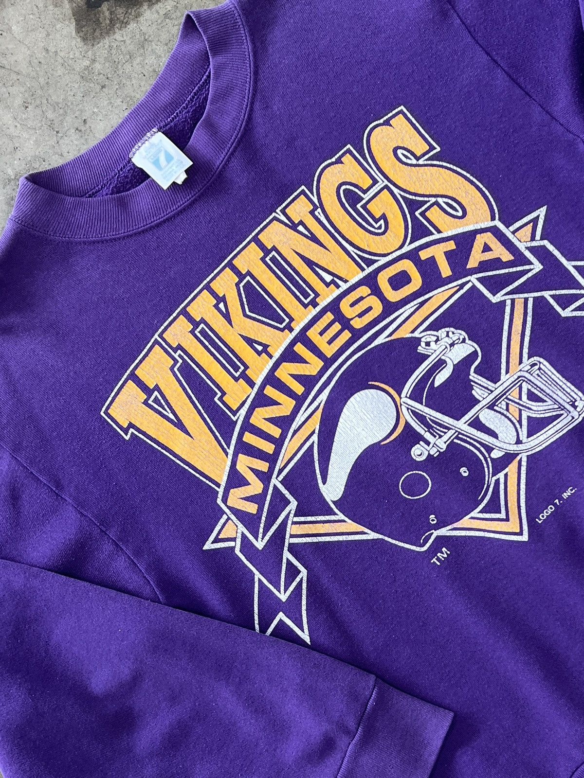 NFL Vintage NFL Minnesota Vikings Logo 7 Crewneck Medium Size US L / EU 52-54 / 3 - 1 Thumbnail