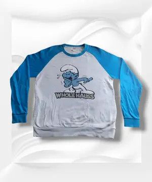 Vintage Vintage Whole Hauss Smurfs Raglan Sweatshirt Size US XL / EU 56 / 4 - 2 Thumbnail