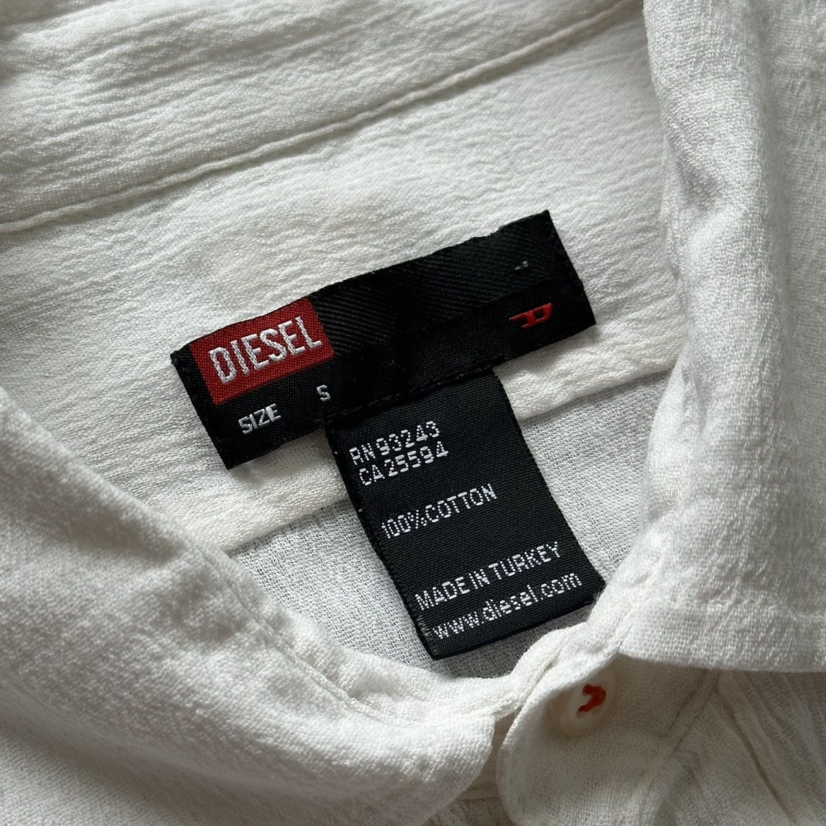 Diesel Vintage Diesel Inside Out Avandgard Style Shirt White Size US M / EU 48-50 / 2 - 8 Thumbnail