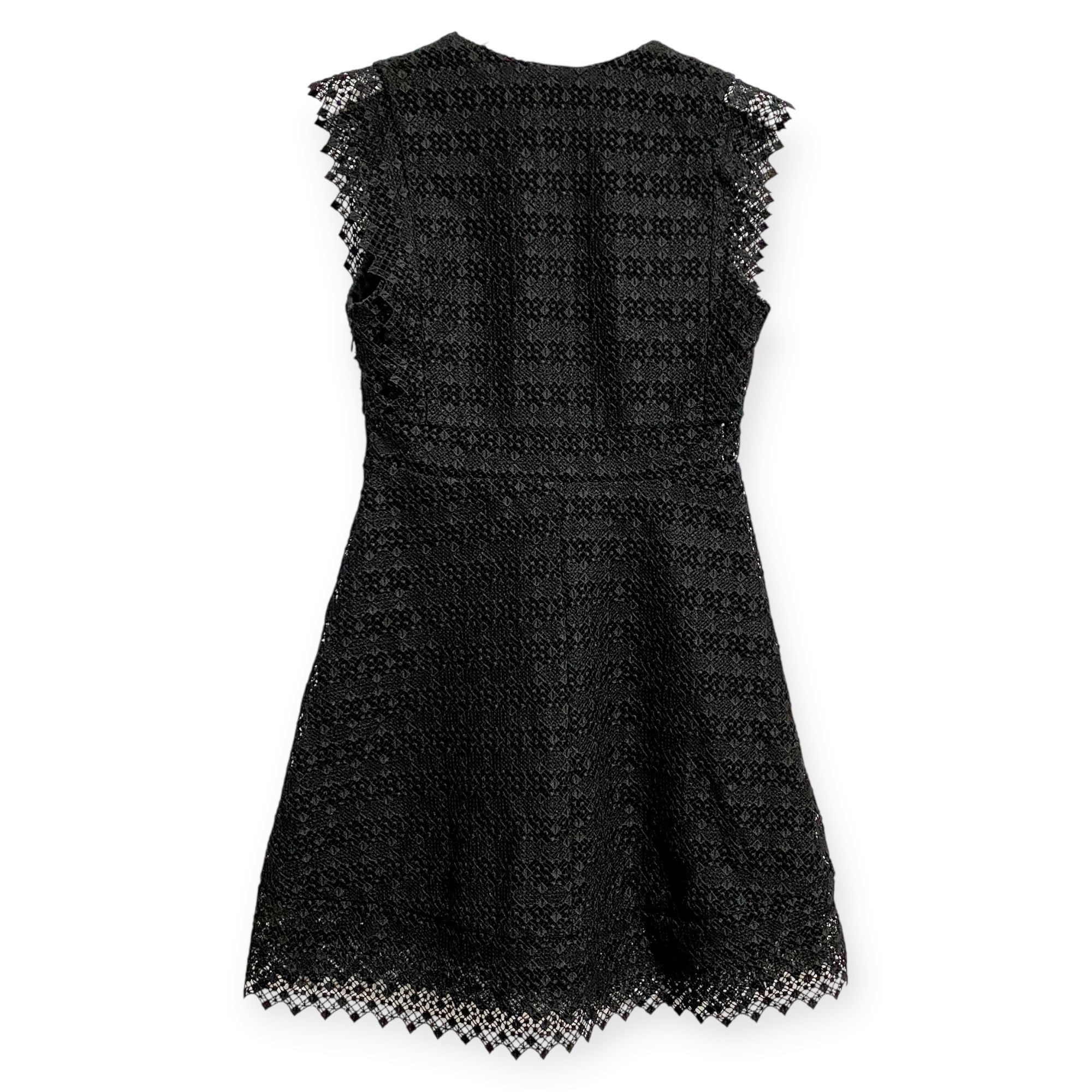 Sandro Sandro Lindsey black pinked crocheted dress, Size 3/L Size L / US 10 / IT 46 - 2 Thumbnail