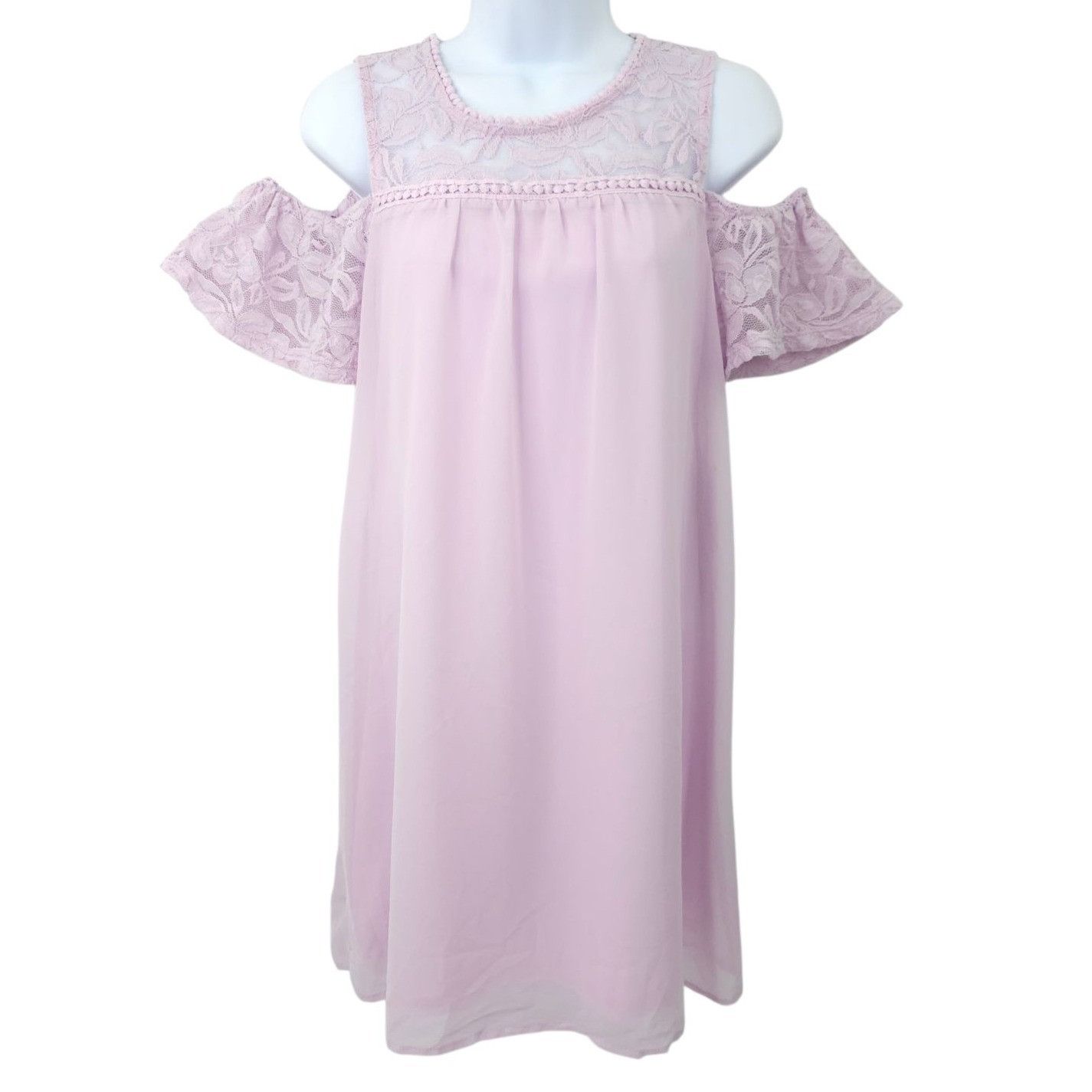 Other As U Wish Shift Dress S Lace Cold Shoulder Cottagecore Roman Size S / US 4 / IT 40 - 1 Thumbnail
