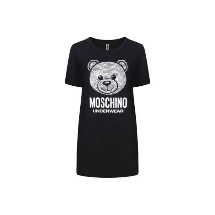 Moschino Moschino Underwear Black Bear Logo Dress 0079 Size M / US 6-8 / IT 42-44 - 1 Thumbnail
