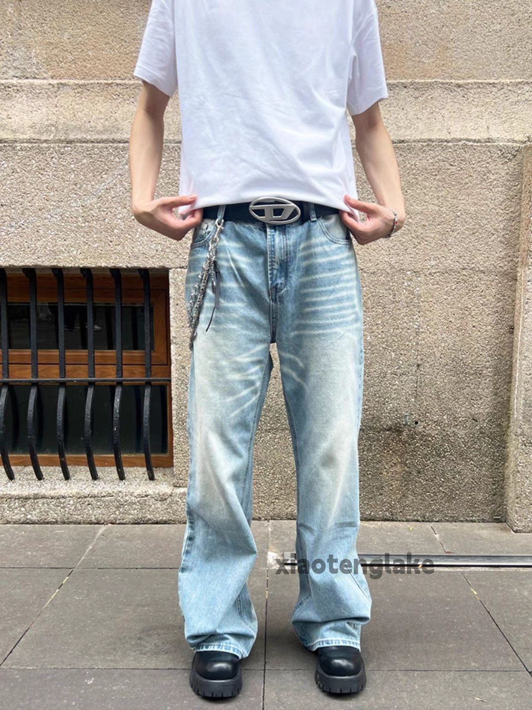 Jean × Vintage washed faded cleanfit yuppie bootcut y2k loose jeans Size US 32 / EU 48 - 8 Thumbnail