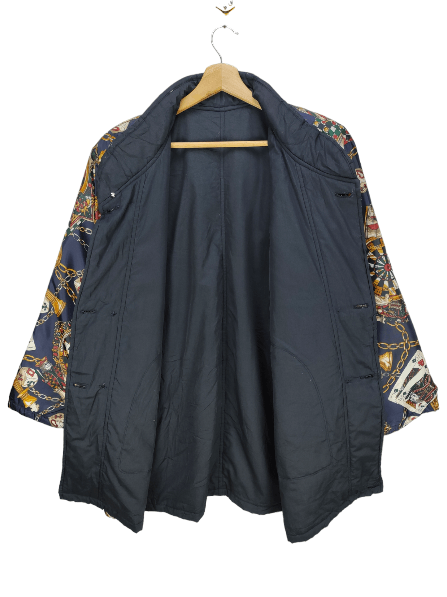 Japanese Brand Steals🔥Vintage Coat Jacket Gold Chain Cards by Sayerne Size M / US 6-8 / IT 42-44 - 4 Thumbnail