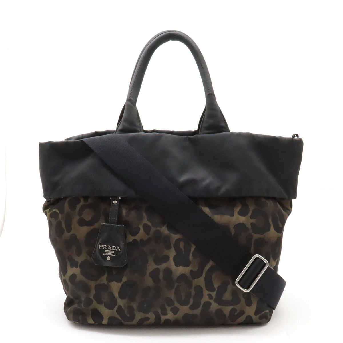 Prada Prada Prada Nylon/Leather Reversible 2WAY Tote Bag BN1959 Canvas Tote Bag BN1959 in Good Condition Size ONE SIZE - 1 Thumbnail
