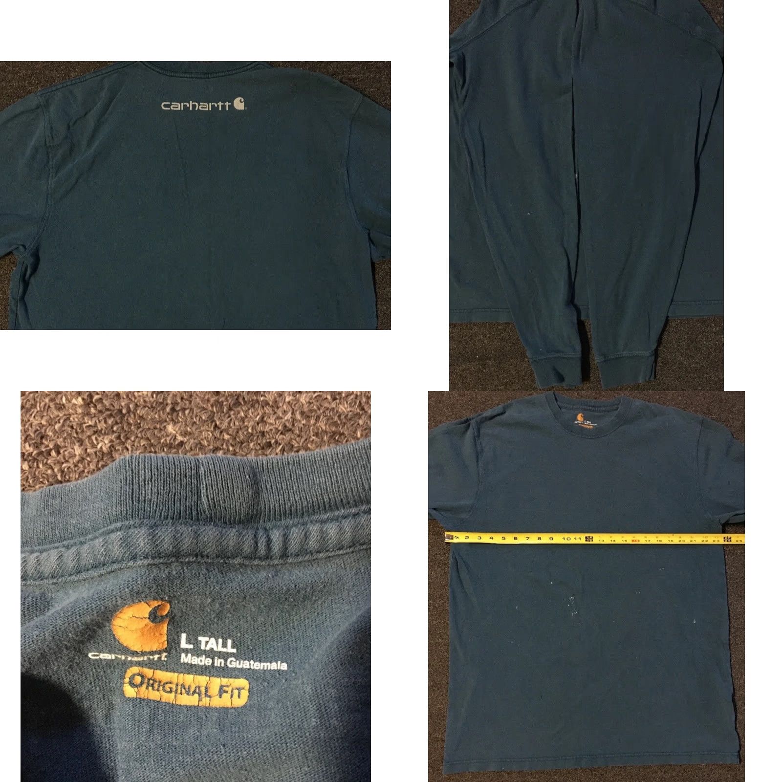 Thrasher VINTAGE Carhartt Shirt L Blue 90s Grunge Distressed Paint Spellout T-Shirt Men Long Sleeve Biker Surf Skate Thrased Size US L / EU 52-54 / 3 - 8 Thumbnail
