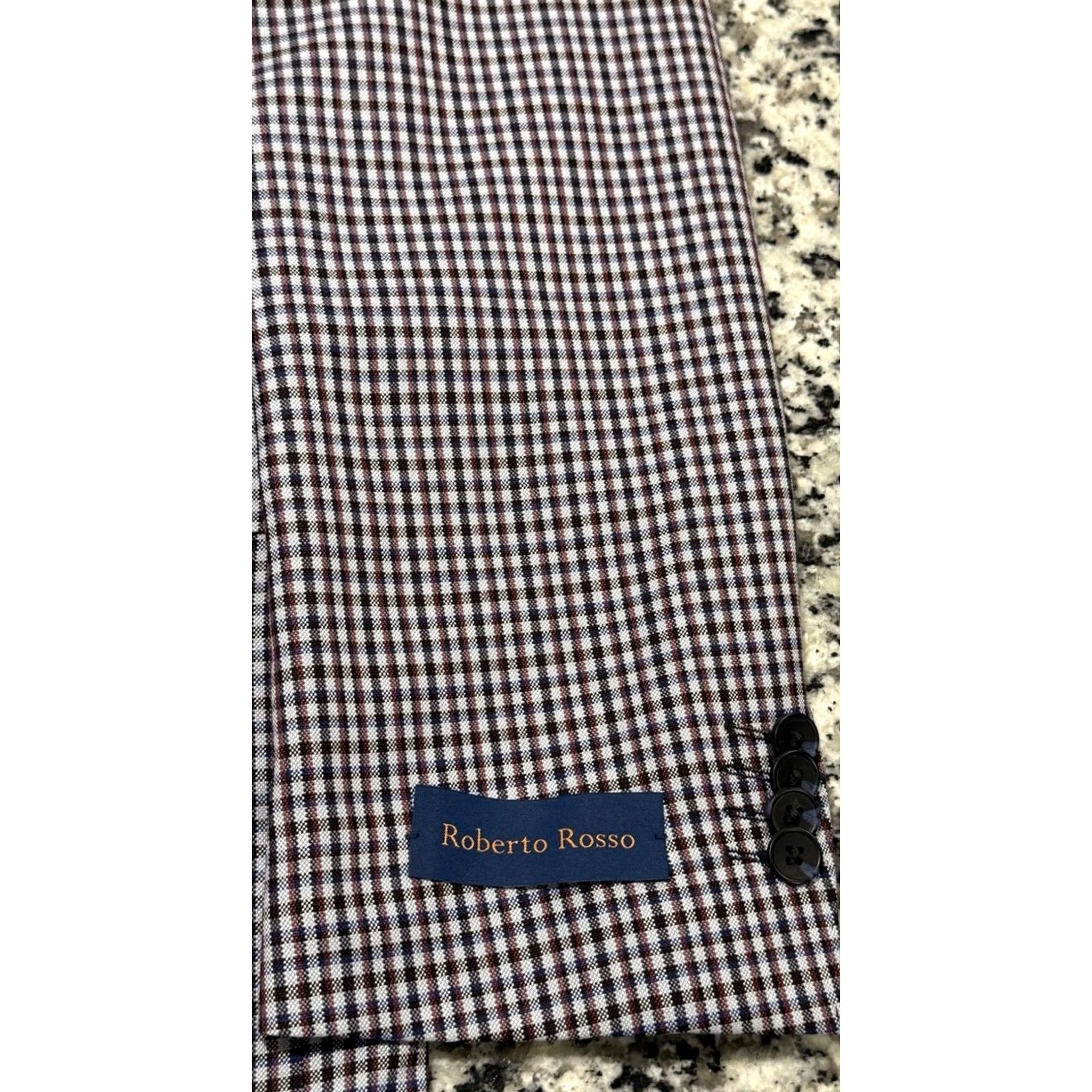 Vintage VINTAGE NWT Roberto Rosso Modena Sport Coat Mens 42L Plaid Wool Blend Lanificio Jacket Size US XS / EU 42 / 0 - 3 Thumbnail