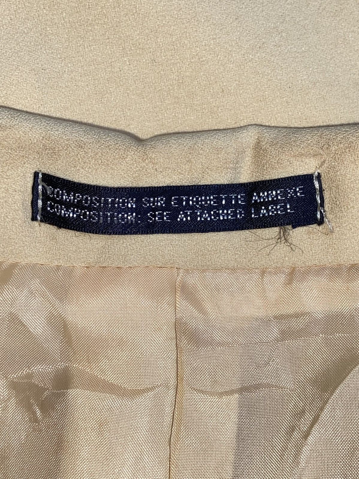 Designer × Japanese Brand × Yohji Yamamoto YOHJI YAMAMOTO Yellow Blazer Size 48S - 11 Thumbnail